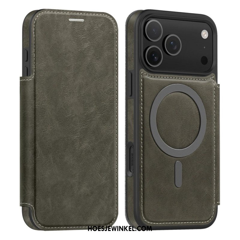 Folio-hoesje iPhone 17 Pro Max Magsafe-compatibel Met Rfid-kaarthouder