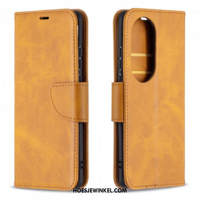 Folio-hoesje voor Huawei P50 Pro Flip Case Gladde Flap Schuin