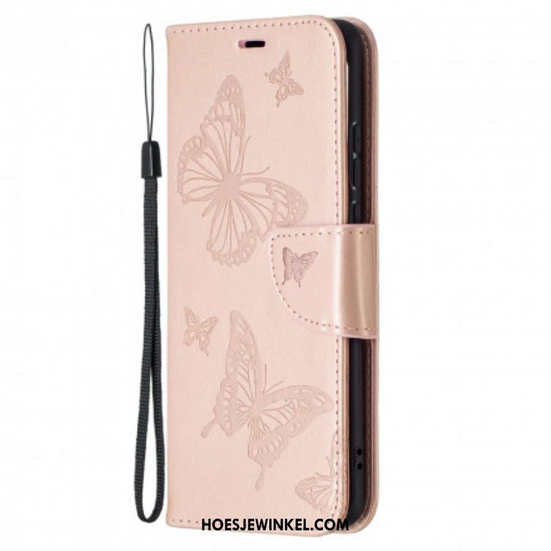 Folio-hoesje voor Huawei P50 Pro Flip Case Vlinders En Schuine Klep