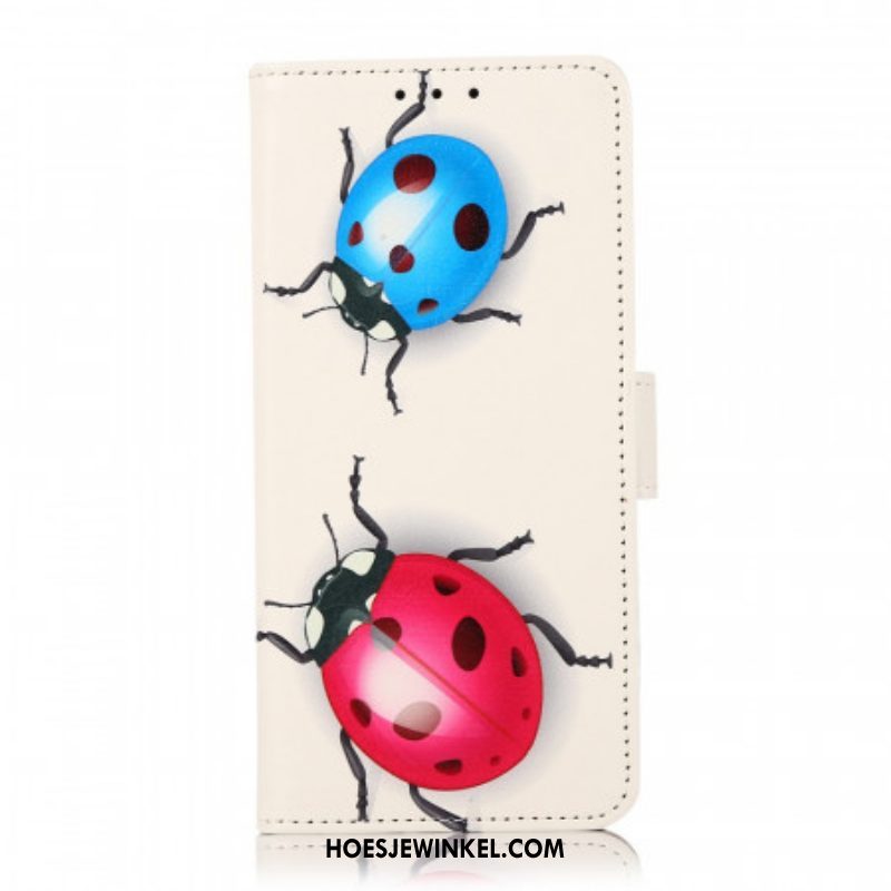 Folio-hoesje voor Moto E40 / E30 / E20 Lieveheersbeestjes