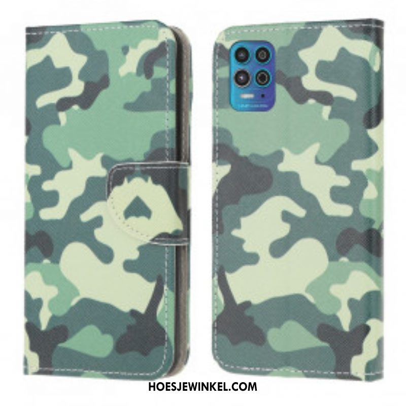 Folio-hoesje voor Moto G100 Militaire Camouflage