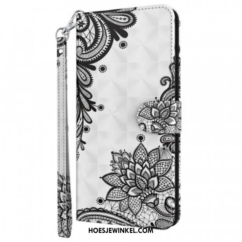 Folio-hoesje voor Moto G71 5G Chique Kant