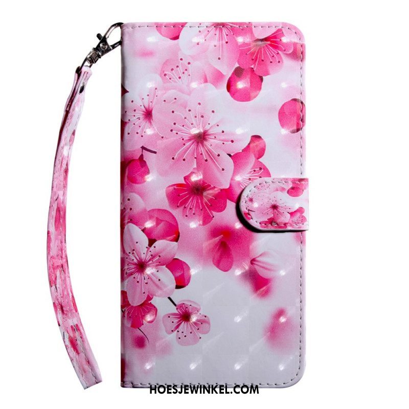 Folio-hoesje voor OnePlus 10 Pro 5G Bloemen Met Riem