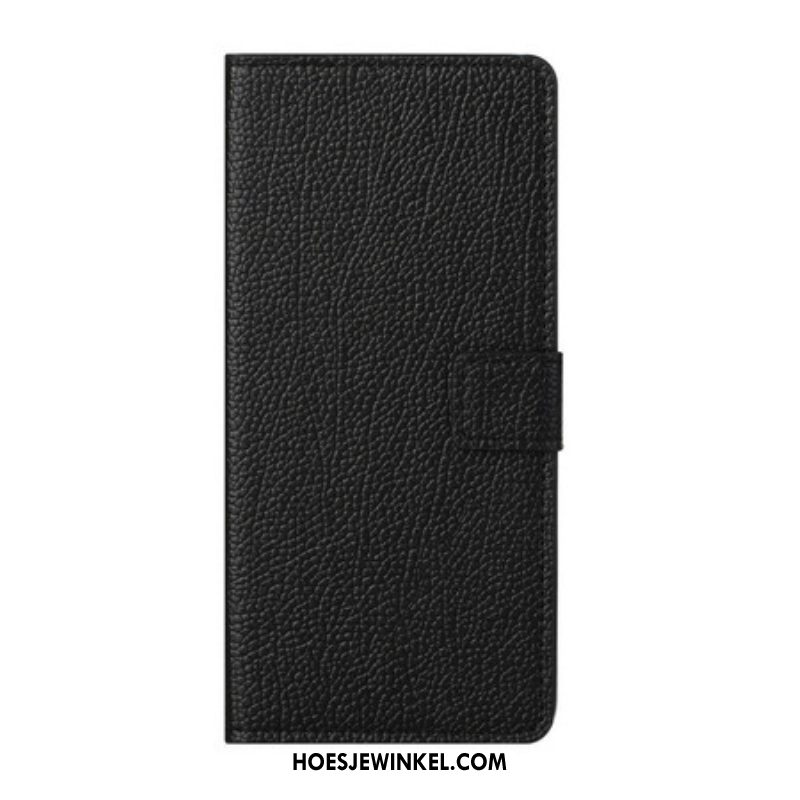 Folio-hoesje voor OnePlus Nord 2 5G Litchi-nerf Leereffect