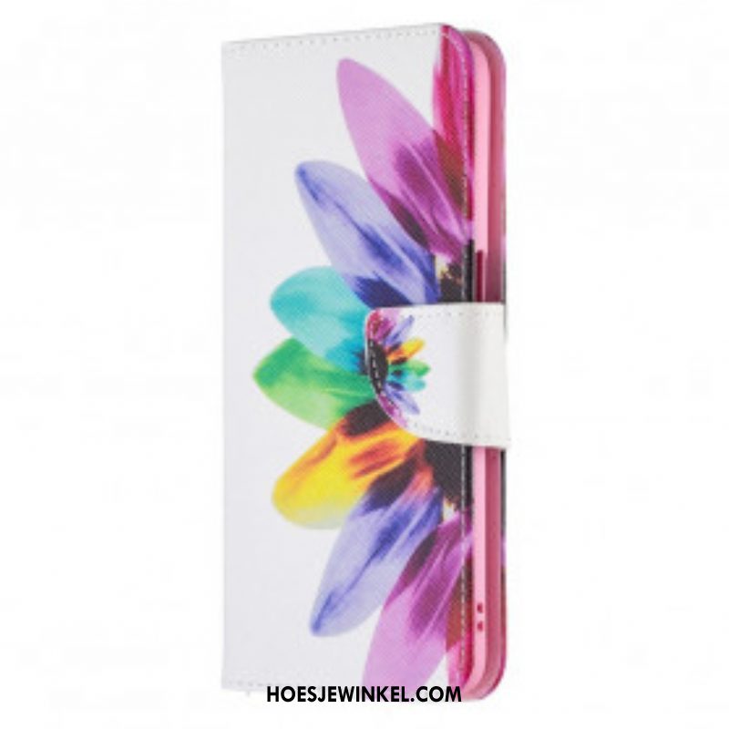 Folio-hoesje voor Oppo A54 5G / A74 5G Waterverf Bloem