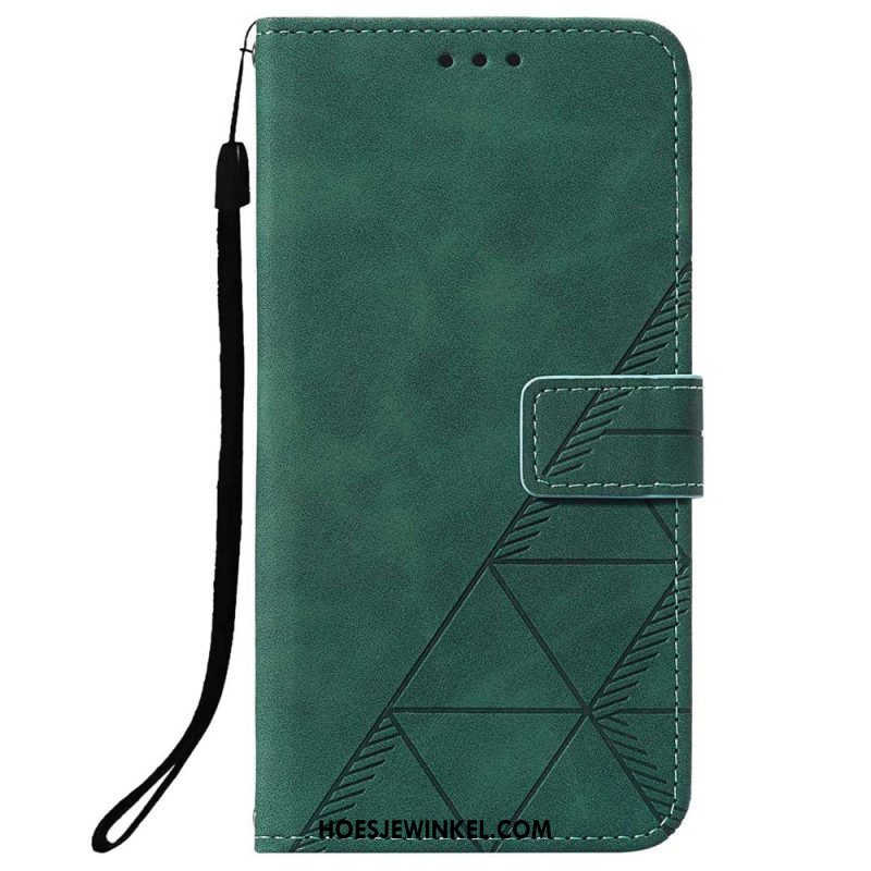 Folio-hoesje voor Oppo A94 5G Kunstleer Met Riem