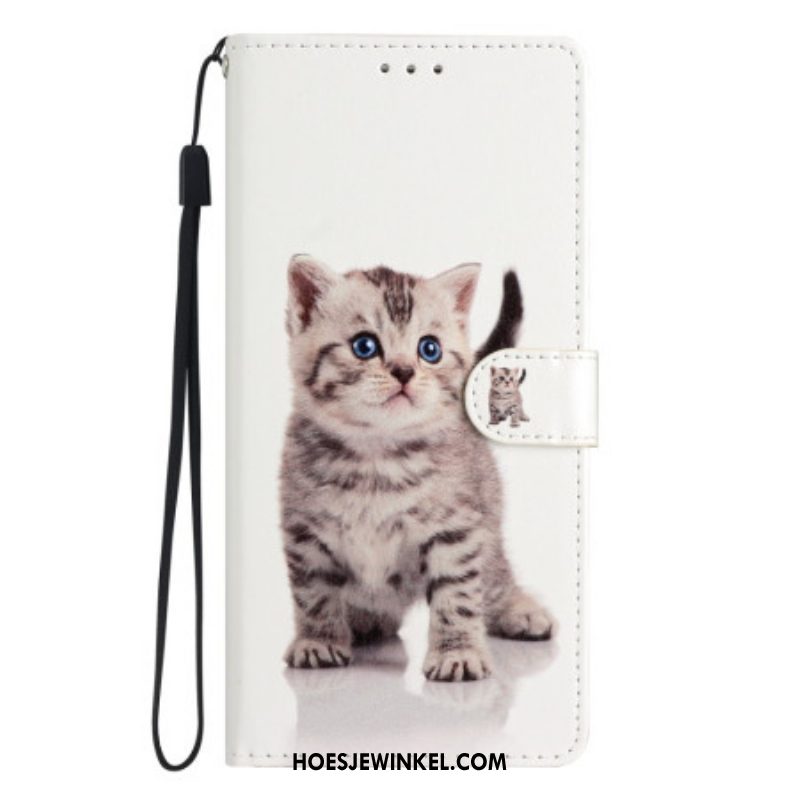 Folio-hoesje voor Oppo Reno 8 Met Ketting Bandjes Katje