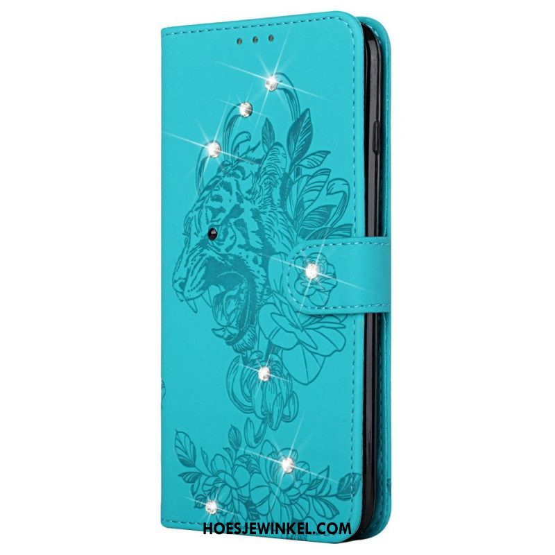 Folio-hoesje voor Samsung Galaxy A13 5G / A04s Split Lederen Omkeerbare Sluiting