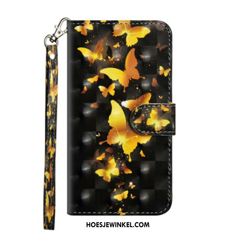 Folio-hoesje voor Samsung Galaxy A42 5G Gele Vlinders