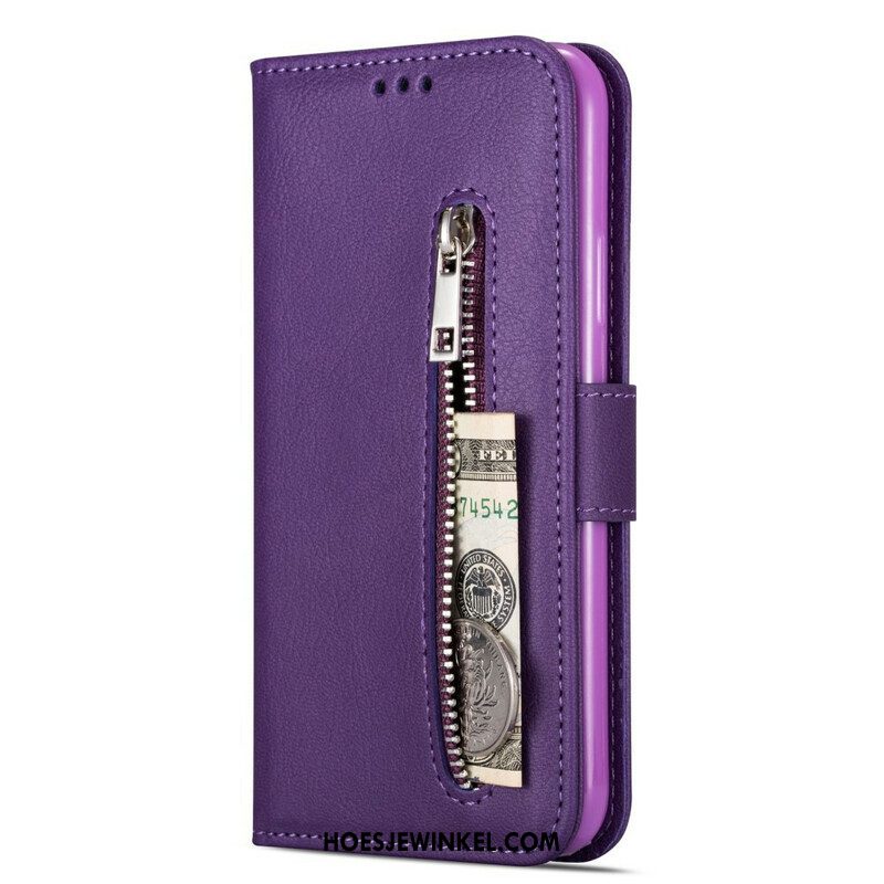 Folio-hoesje voor Samsung Galaxy A51 5G Portemonnee Met Lanyard