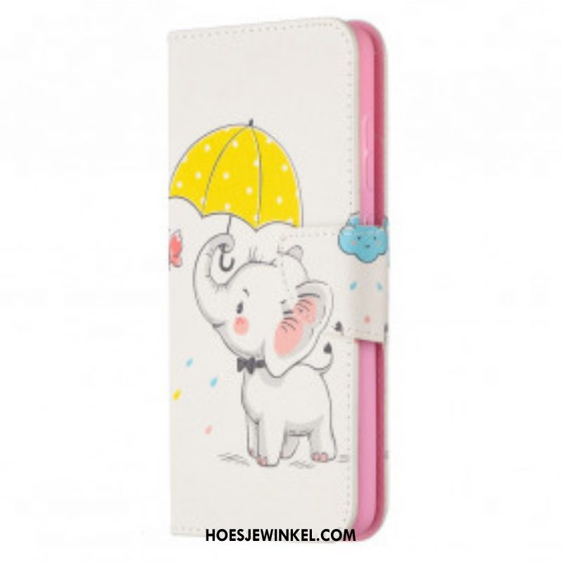 Folio-hoesje voor Samsung Galaxy A52 4G / A52 5G / A52s 5G Baby Olifant