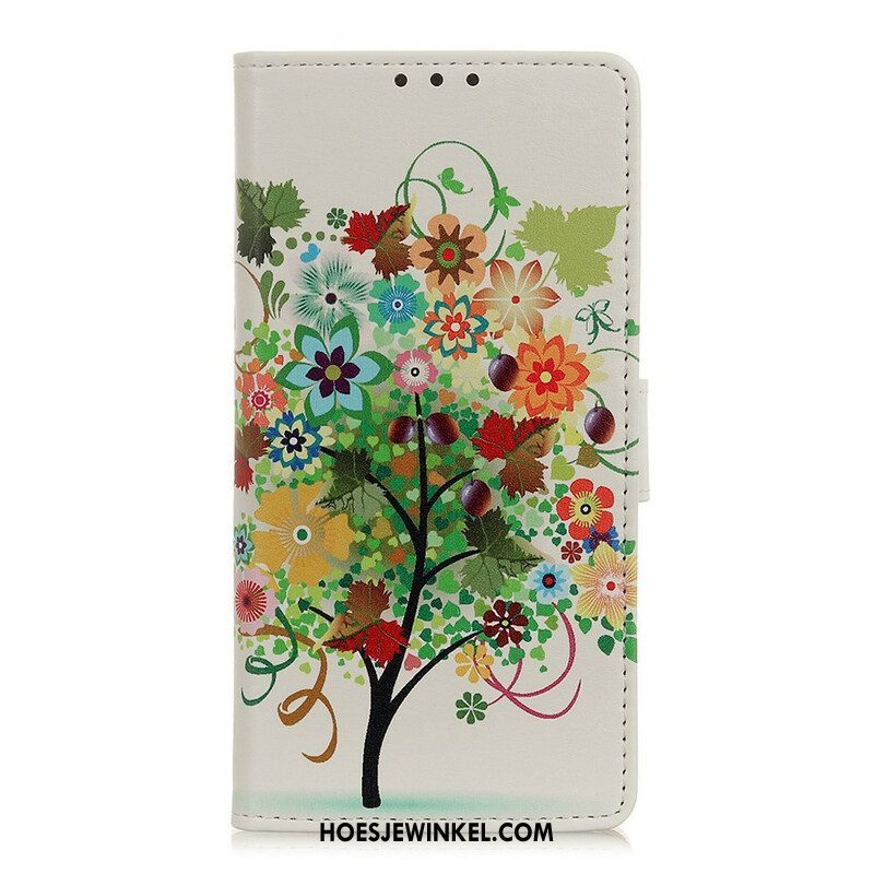 Folio-hoesje voor Samsung Galaxy A52 4G / A52 5G / A52s 5G Bloeiende Boom