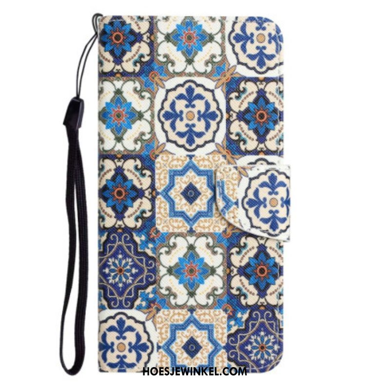 Folio-hoesje voor Samsung Galaxy A53 5G Met Ketting Bandjes Patchwork