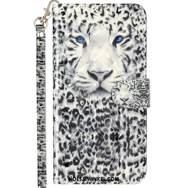 Folio-hoesje voor Samsung Galaxy A53 5G Met Ketting String Tijger