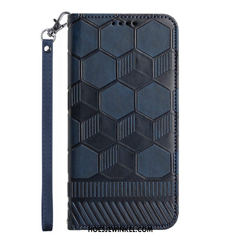 Folio-hoesje voor Samsung Galaxy A54 5G Voetbal Bal Patroon