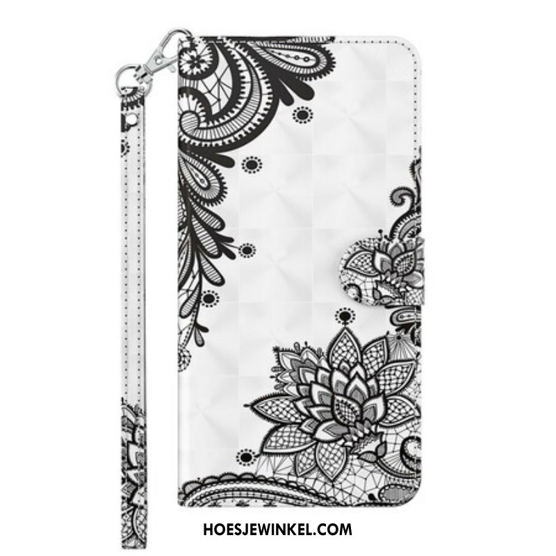 Folio-hoesje voor Samsung Galaxy M12 / A12 Chique Kant