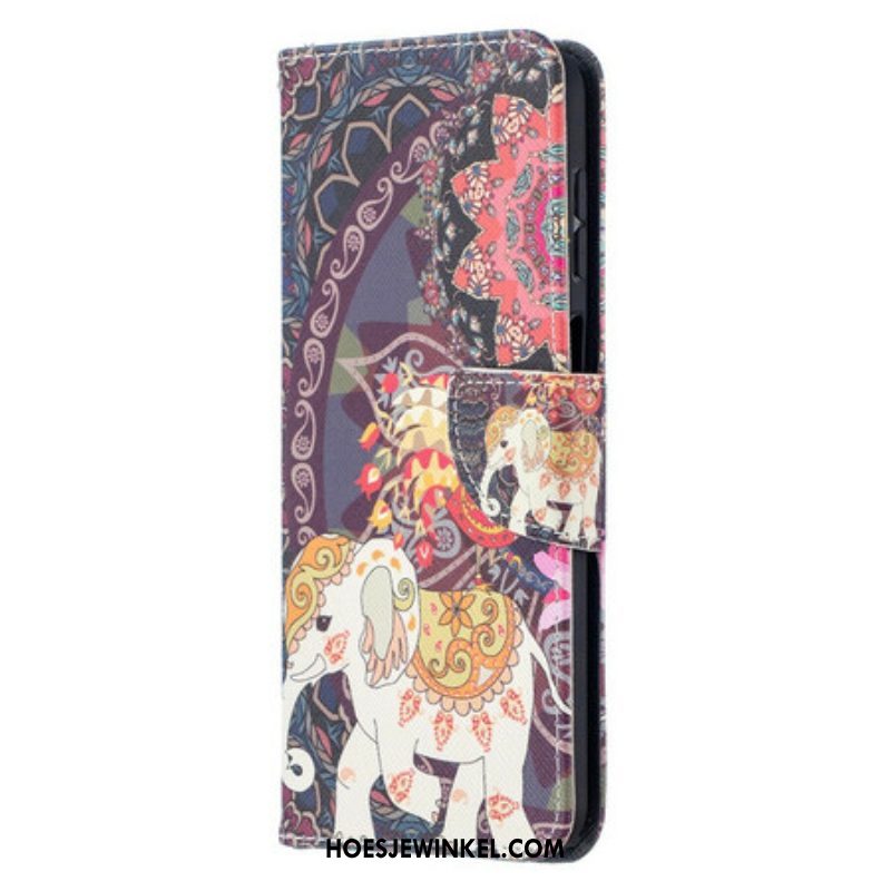 Folio-hoesje voor Samsung Galaxy M12 / A12 Indische Olifant