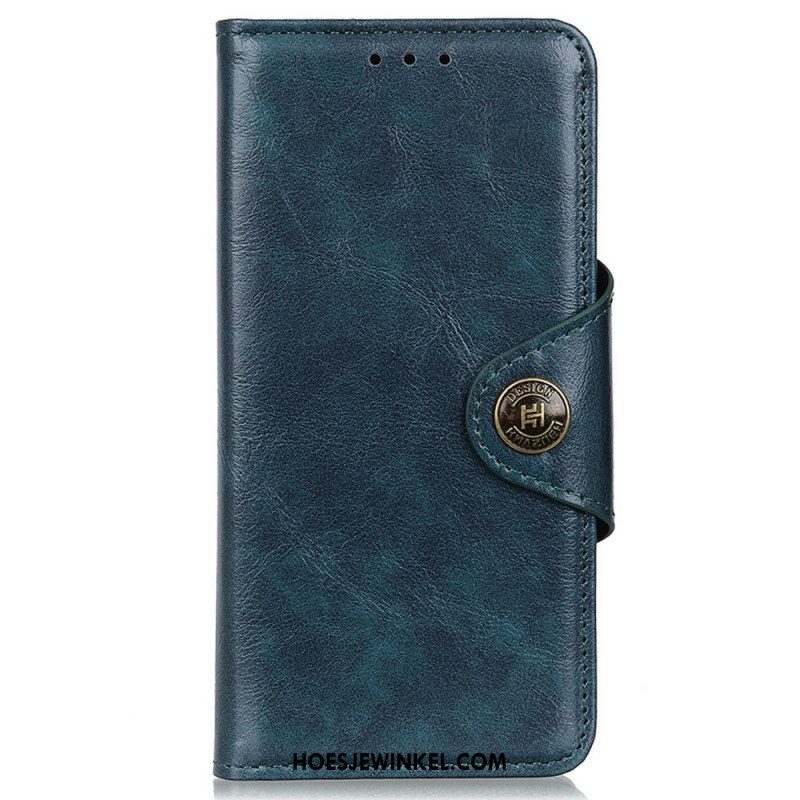 Folio-hoesje voor Samsung Galaxy M23 5G Imitatieleren Lakknoop Khazneh