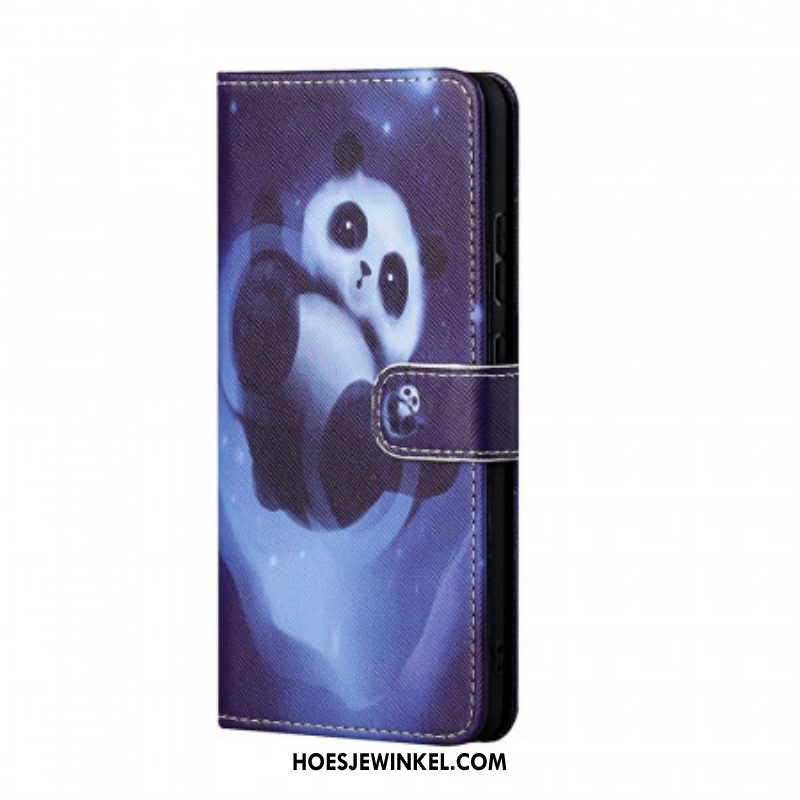 Folio-hoesje voor Samsung Galaxy M23 5G Met Ketting Strakke Panda