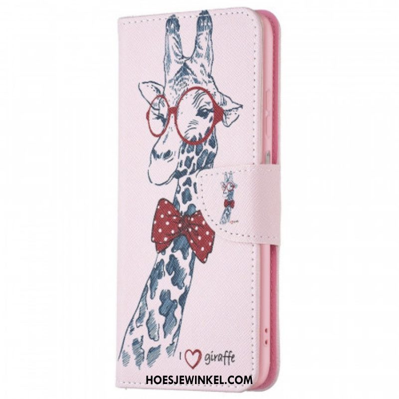 Folio-hoesje voor Samsung Galaxy M23 5G Slimme Giraf