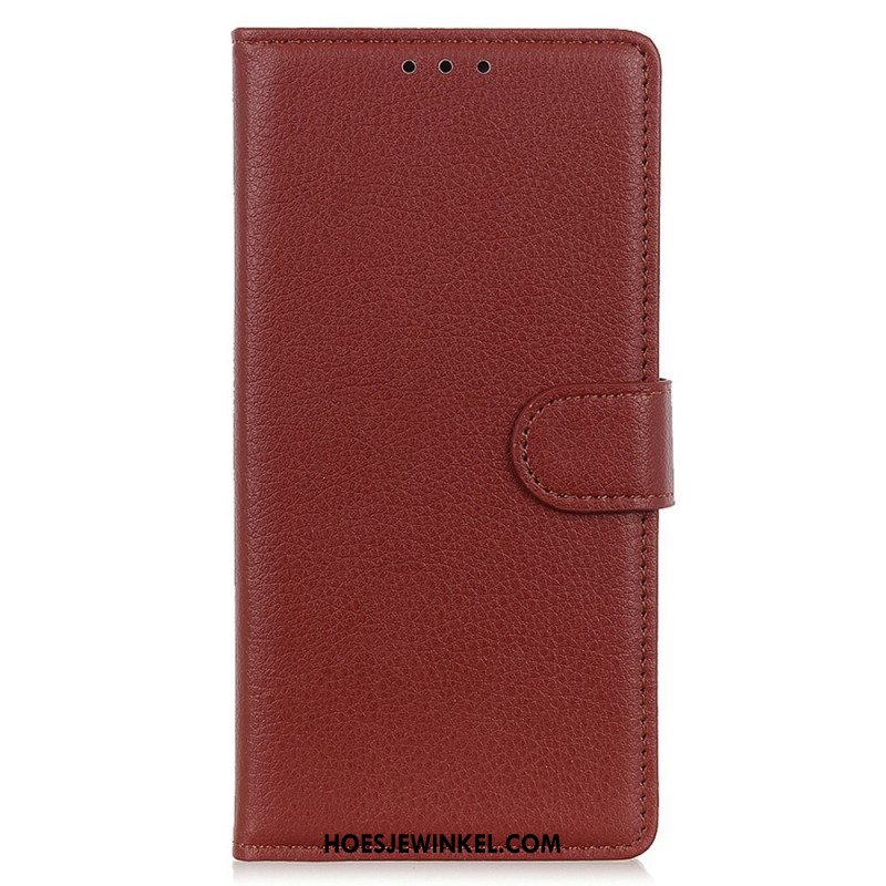 Folio-hoesje voor Samsung Galaxy M23 5G Traditionele Leerstijl