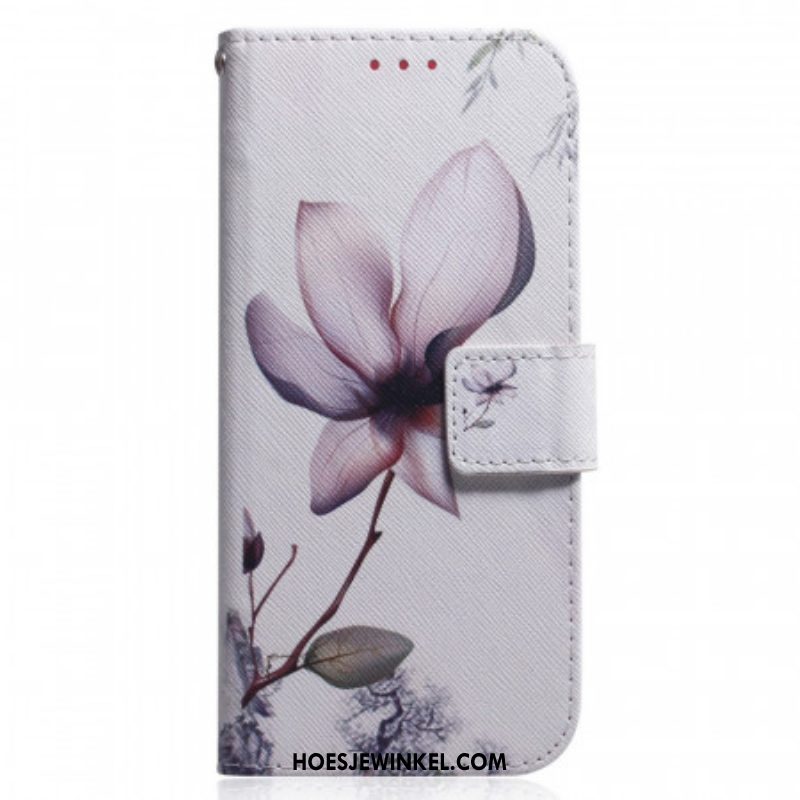 Folio-hoesje voor Samsung Galaxy M33 5G Roze Bloem