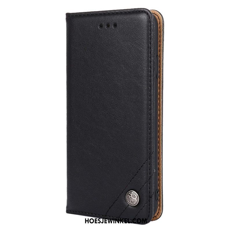 Folio-hoesje voor Samsung Galaxy M52 5G Geborsteld Leer