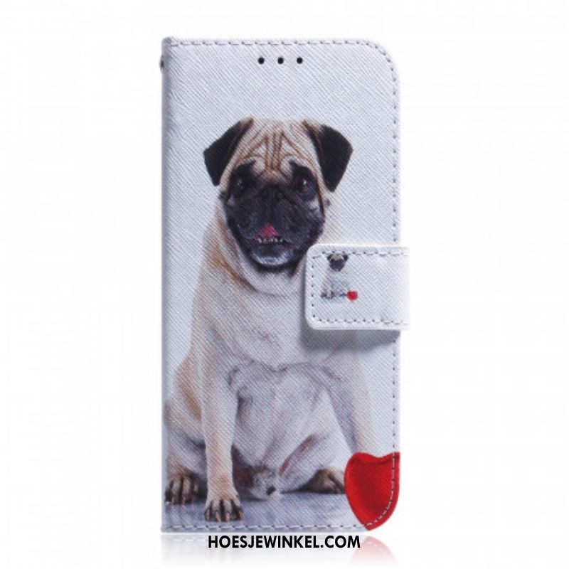 Folio-hoesje voor Samsung Galaxy M52 5G Mops Hond