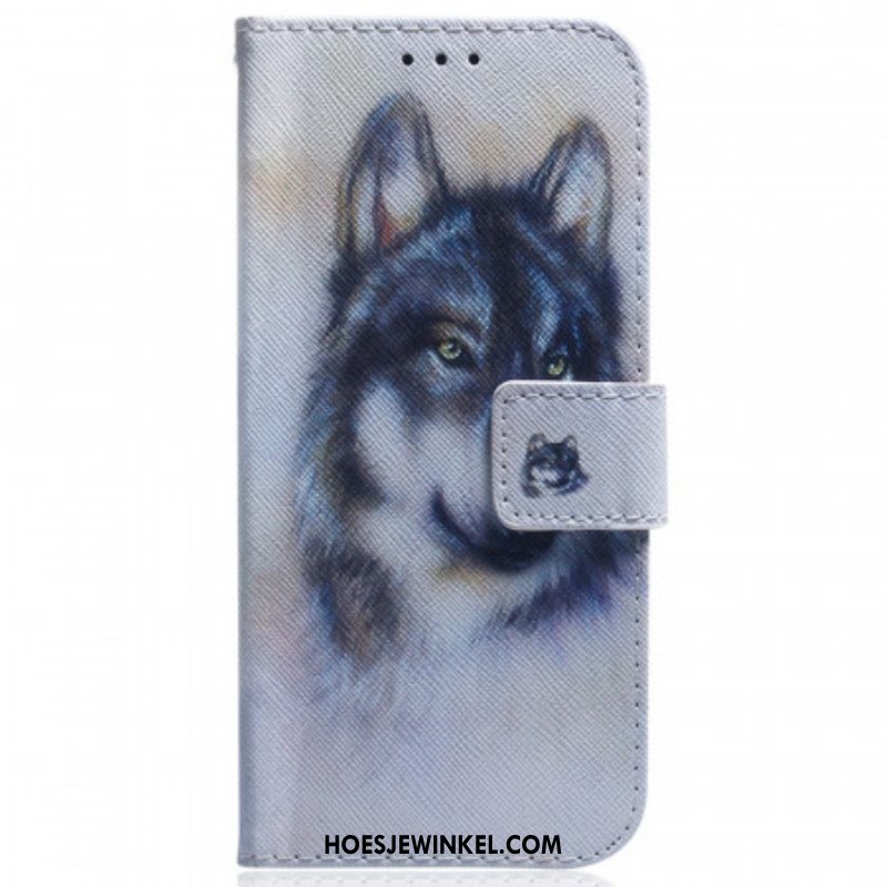 Folio-hoesje voor Samsung Galaxy M53 5G Aquarel Hond