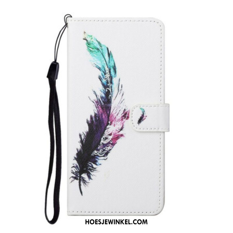 Folio-hoesje voor Samsung Galaxy S21 5G Met Ketting Veer Met Koord