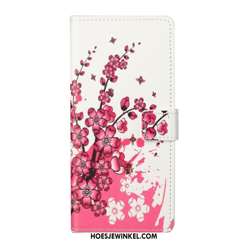 Folio-hoesje voor Samsung Galaxy S21 5G Tropische Bloemen