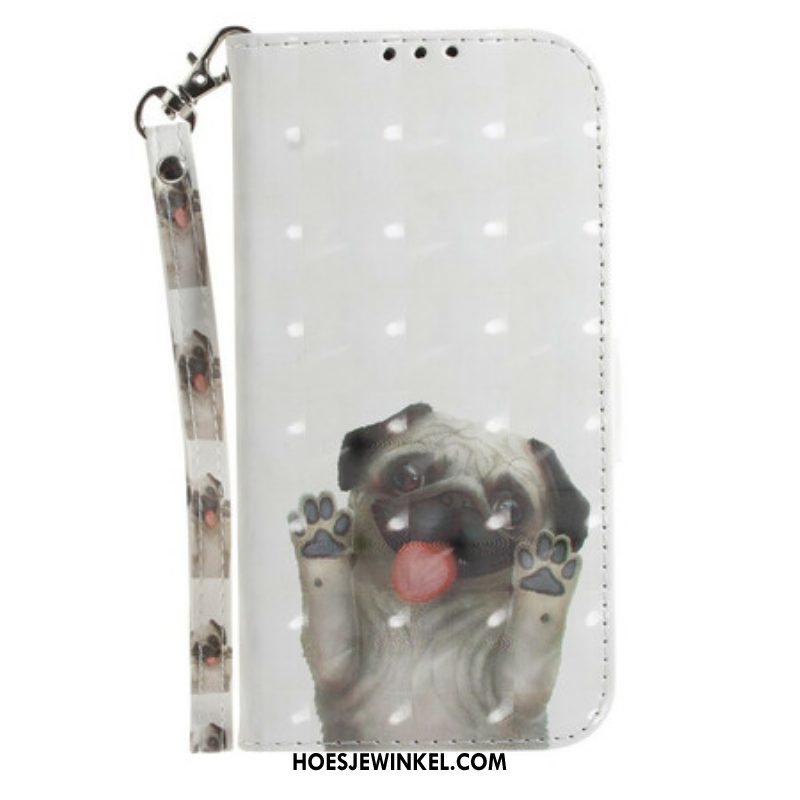 Folio-hoesje voor Samsung Galaxy S21 FE Met Ketting Hou Van Mijn Hondenriem