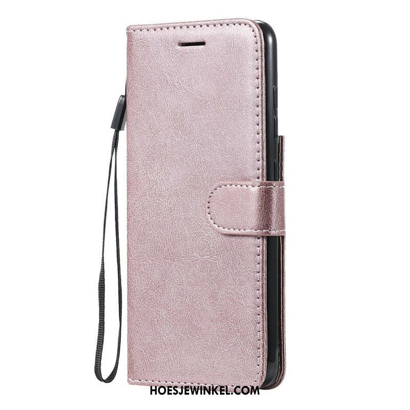 Folio-hoesje voor Samsung Galaxy S21 FE Met Ketting Strappy Leereffect