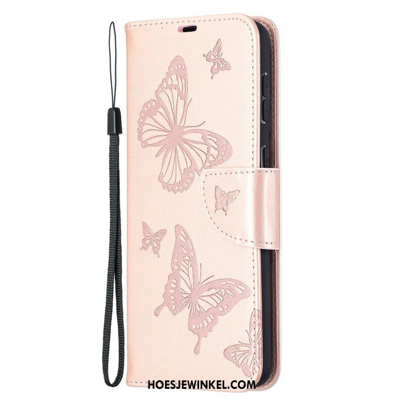 Folio-hoesje voor Samsung Galaxy S21 Plus 5G Flip Case Vlinders En Schuine Klep