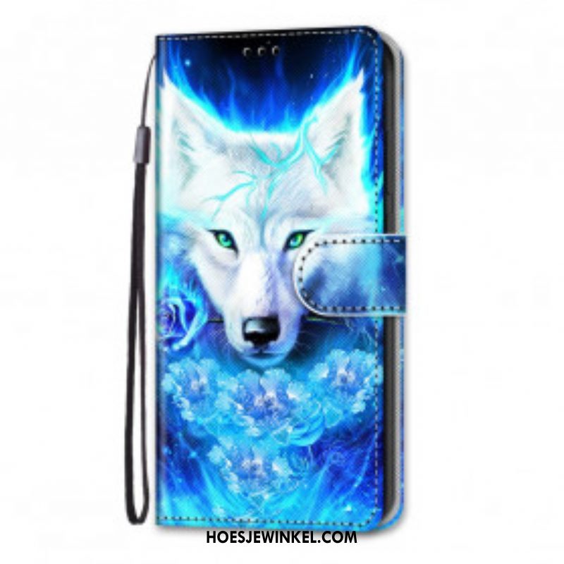 Folio-hoesje voor Samsung Galaxy S21 Ultra 5G Magische Wolf