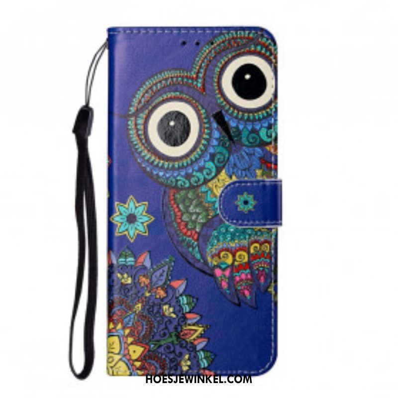 Folio-hoesje voor Samsung Galaxy S21 Ultra 5G Uil In Mandala