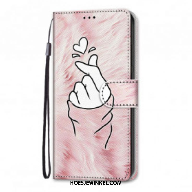 Folio-hoesje voor Samsung Galaxy S21 Ultra 5G Vinger Hart