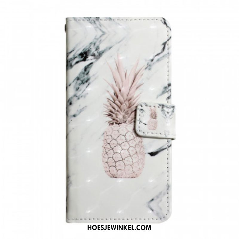 Folio-hoesje voor Samsung Galaxy S22 5G Lichte Vlek Ananas