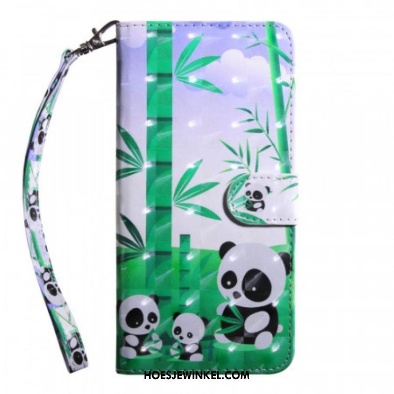 Folio-hoesje voor Samsung Galaxy S22 5G Panda-familie