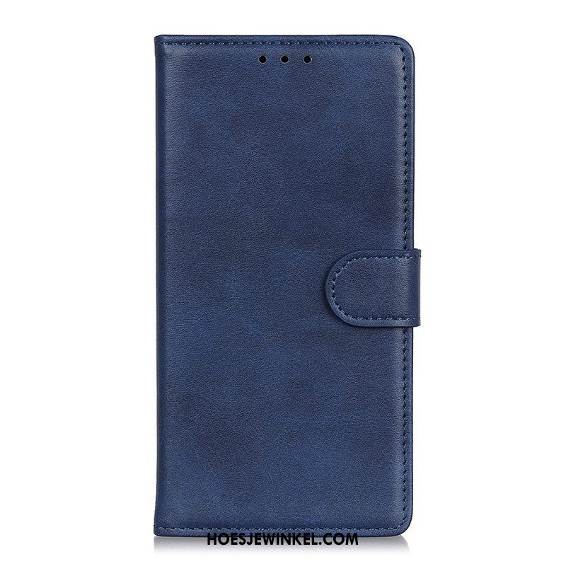 Folio-hoesje voor Samsung Galaxy S22 Plus 5G Mat Leereffect