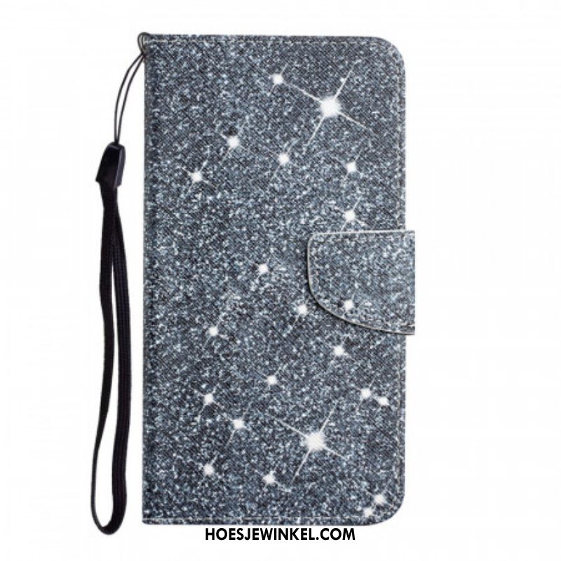 Folio-hoesje voor Samsung Galaxy S22 Plus 5G Met Ketting Pailletten Met Bandjes