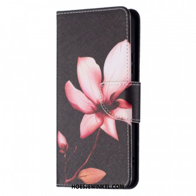 Folio-hoesje voor Samsung Galaxy S22 Plus 5G Roze Bloem