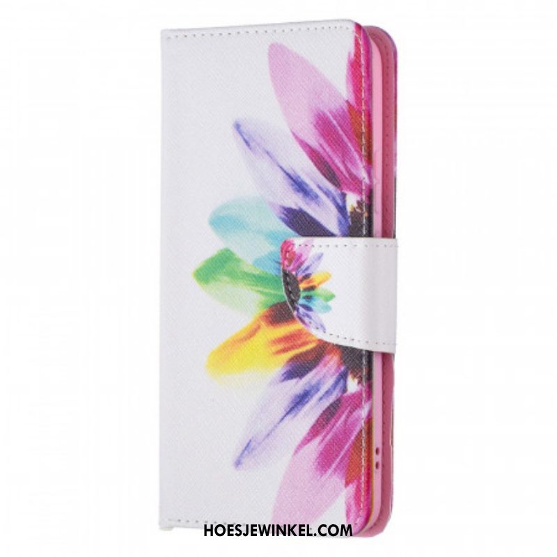 Folio-hoesje voor Samsung Galaxy S22 Plus 5G Waterverf Bloem