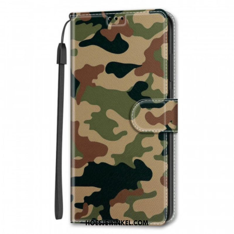 Folio-hoesje voor Samsung Galaxy S22 Ultra 5G Militaire Camouflage