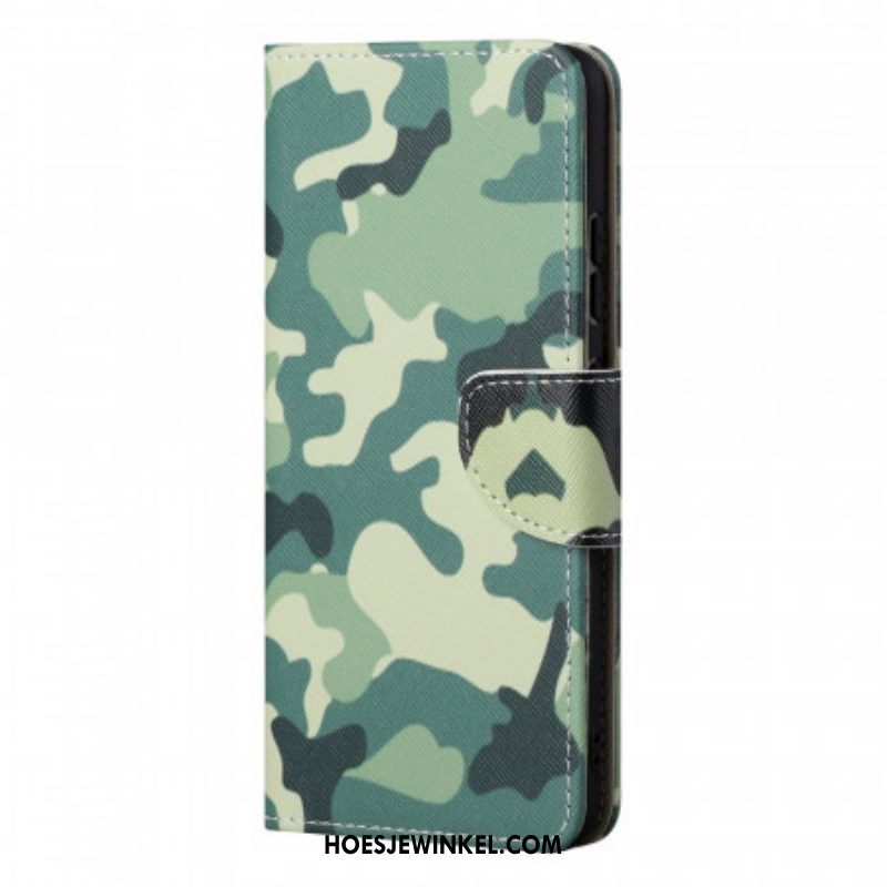 Folio-hoesje voor Samsung Galaxy S22 Ultra 5G Militaire Camouflage