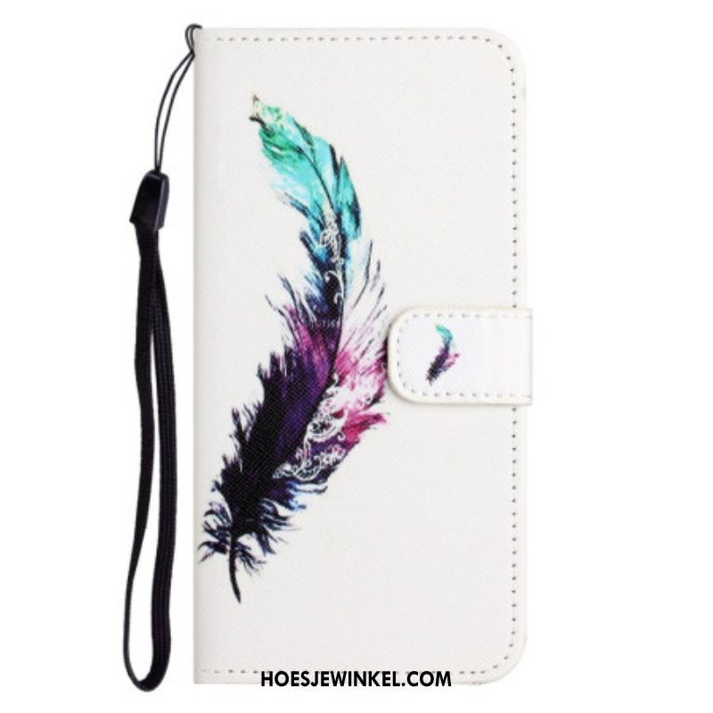 Folio-hoesje voor Samsung Galaxy S23 5G Met Ketting Veer Met Koord