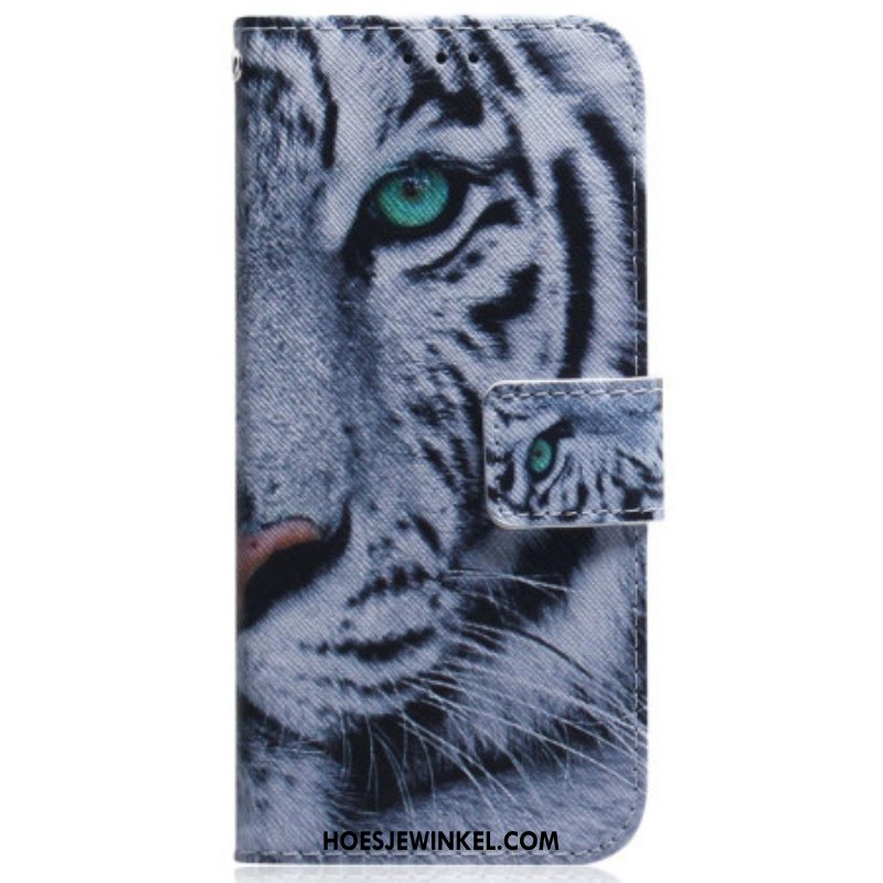 Folio-hoesje voor Samsung Galaxy S23 5G Witte Tijger