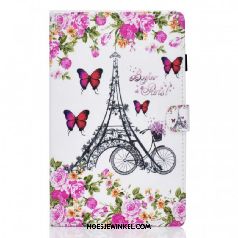 Folio-hoesje voor Samsung Galaxy Tab A8 (2021) Eiffeltoren Fiets