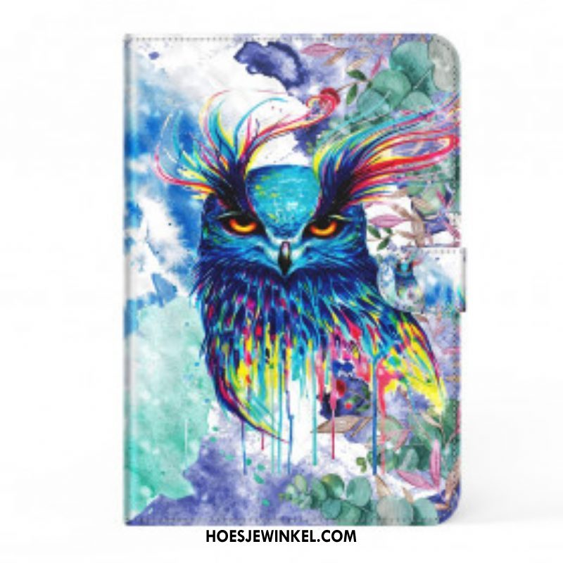 Folio-hoesje voor Samsung Galaxy Tab S8 / Tab S7 Faux Lederen Uil