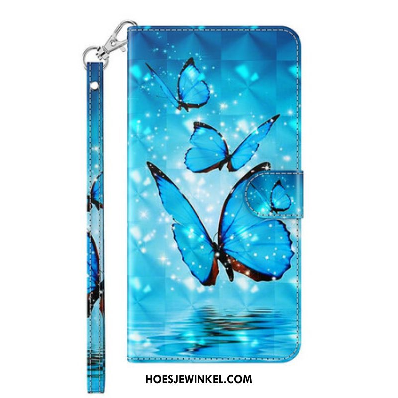 Folio-hoesje voor Xiaomi Redmi Note 10 5G Blauwe Vlinders